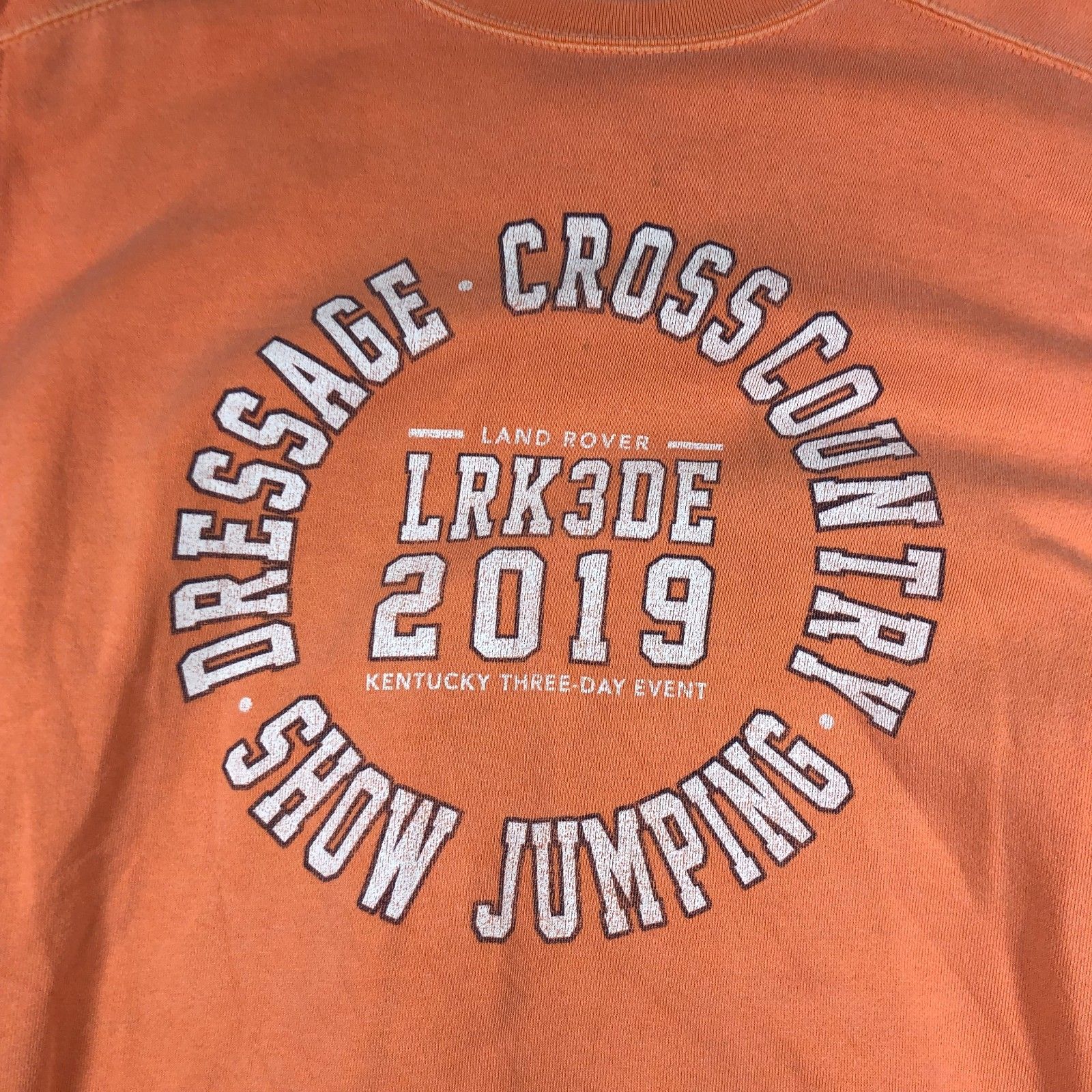 Land Rover Defender Ky 3Day Event Sweatshirt Orange Womens Small Lrk3de Horse